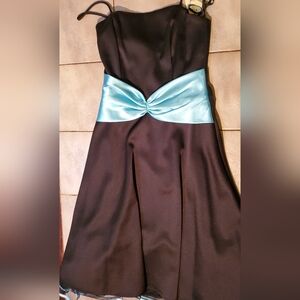 Aspeed Black Dress with Blue Accent